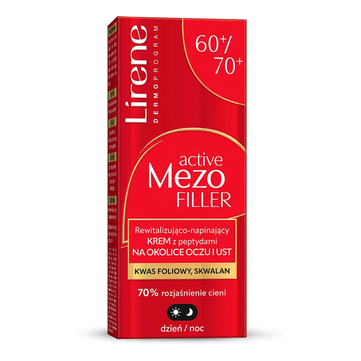 Lirene Rewitalizująco-nawilżający krem z peptydami na okolice oczu i ust 60-70+ 15ml