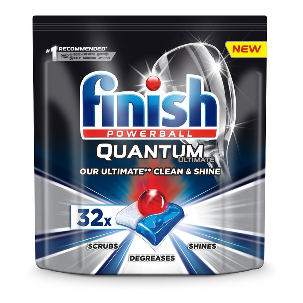 Finish Powerball Quantum Ultimate kapsułki tabletki do zmywarki 32szt Regular