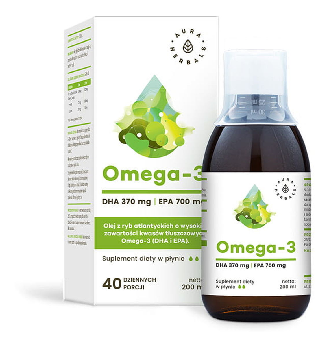 Omega 3 DHA i EPA suplement diety w płynie