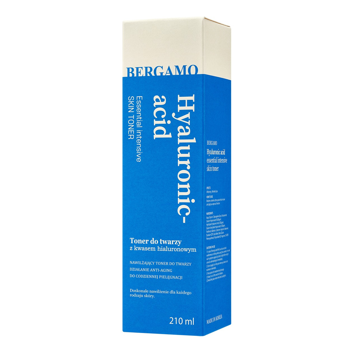Bergamo Hyaluronic Acid Toner do twarzy z kwasem hialuronowym 210ml