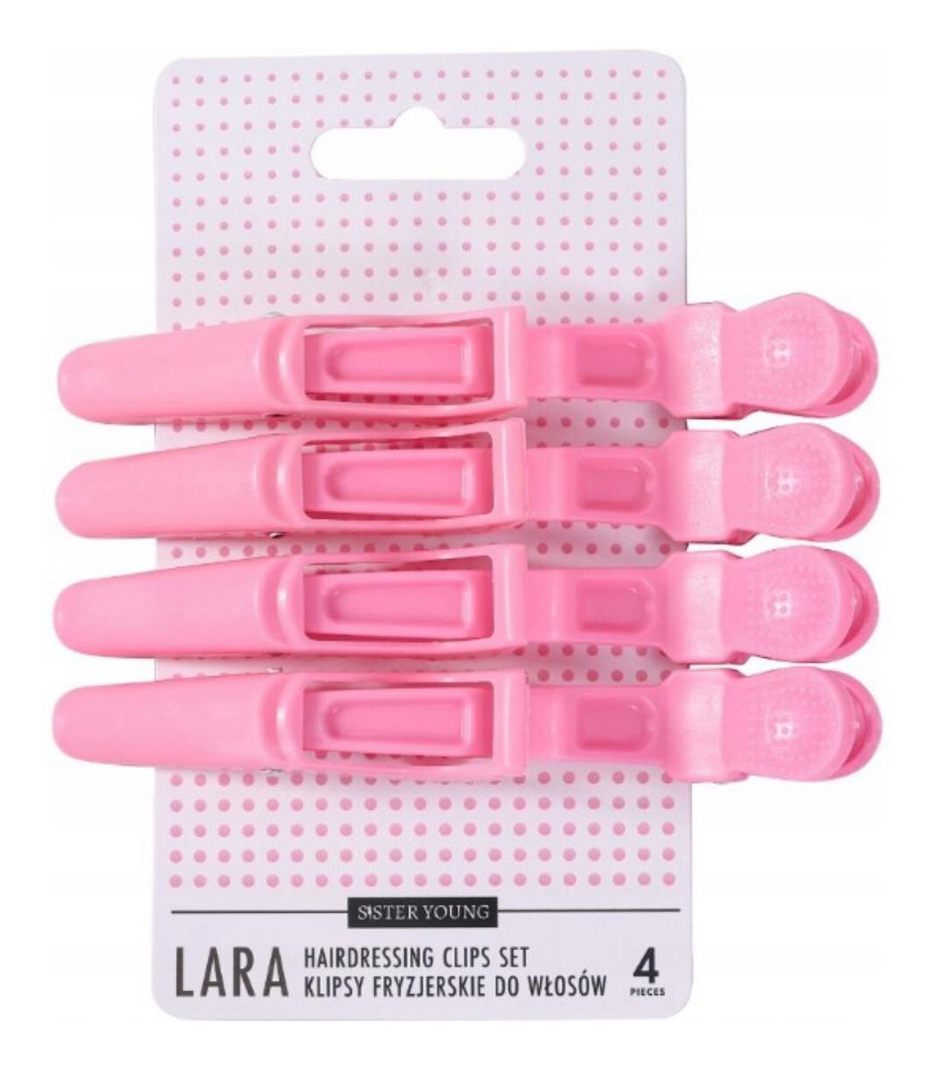Klipsy fryzjerskie do włosów Pink