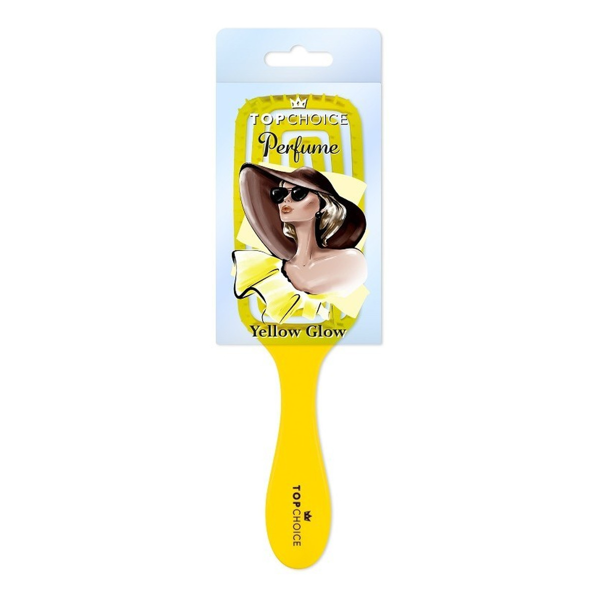 Top Choice Perfume Szczotka do włosów Yellow Glow - prostokątna (64494)
