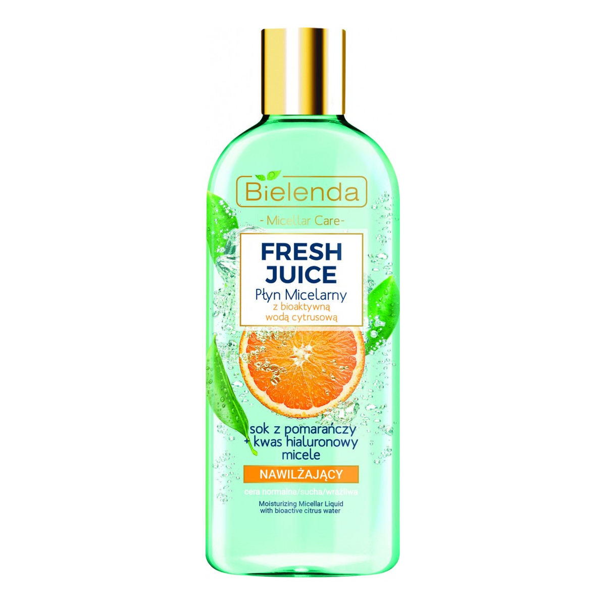 Bielenda Fresh Juice Pomarańcza nawilżający płyn micelarny z bioaktywną wodą cytrusową 500ml