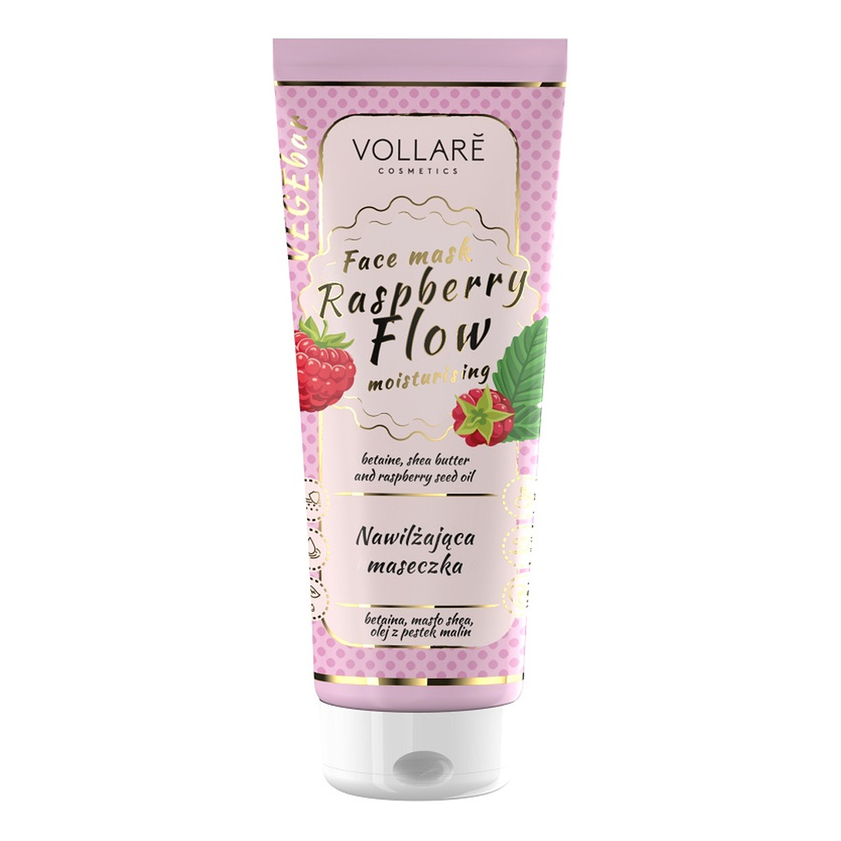 Vollare Vegebar raspberry flow nawilżająca maseczka do twarzy 100ml