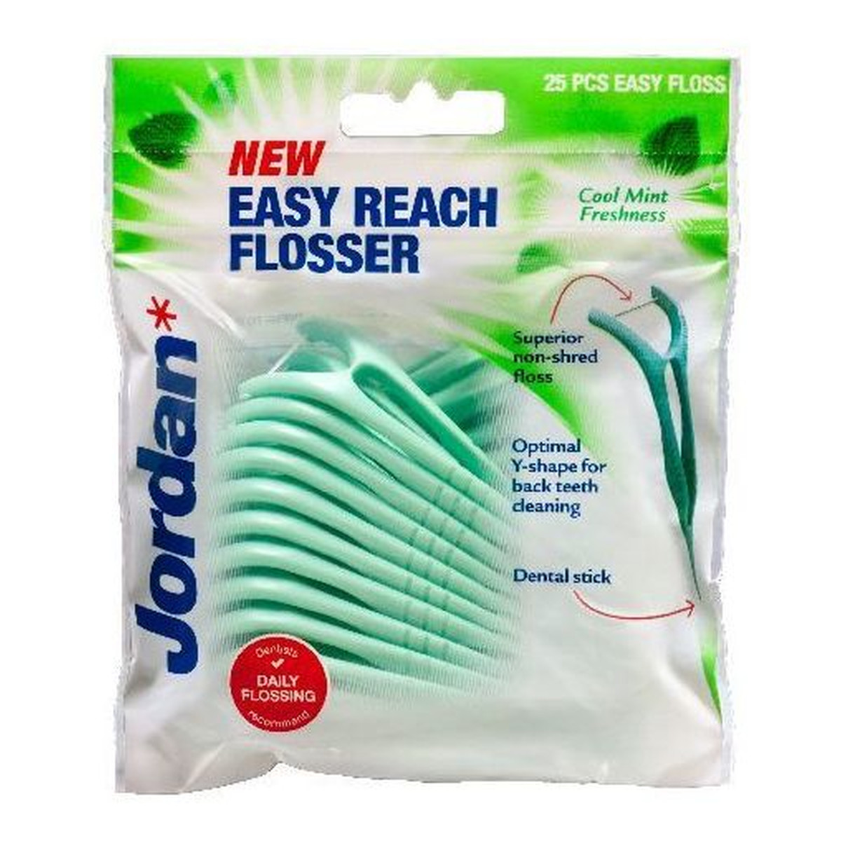 Jordan Easy Reach Flosser Nici dentystyczne i wykałaczki 2w1