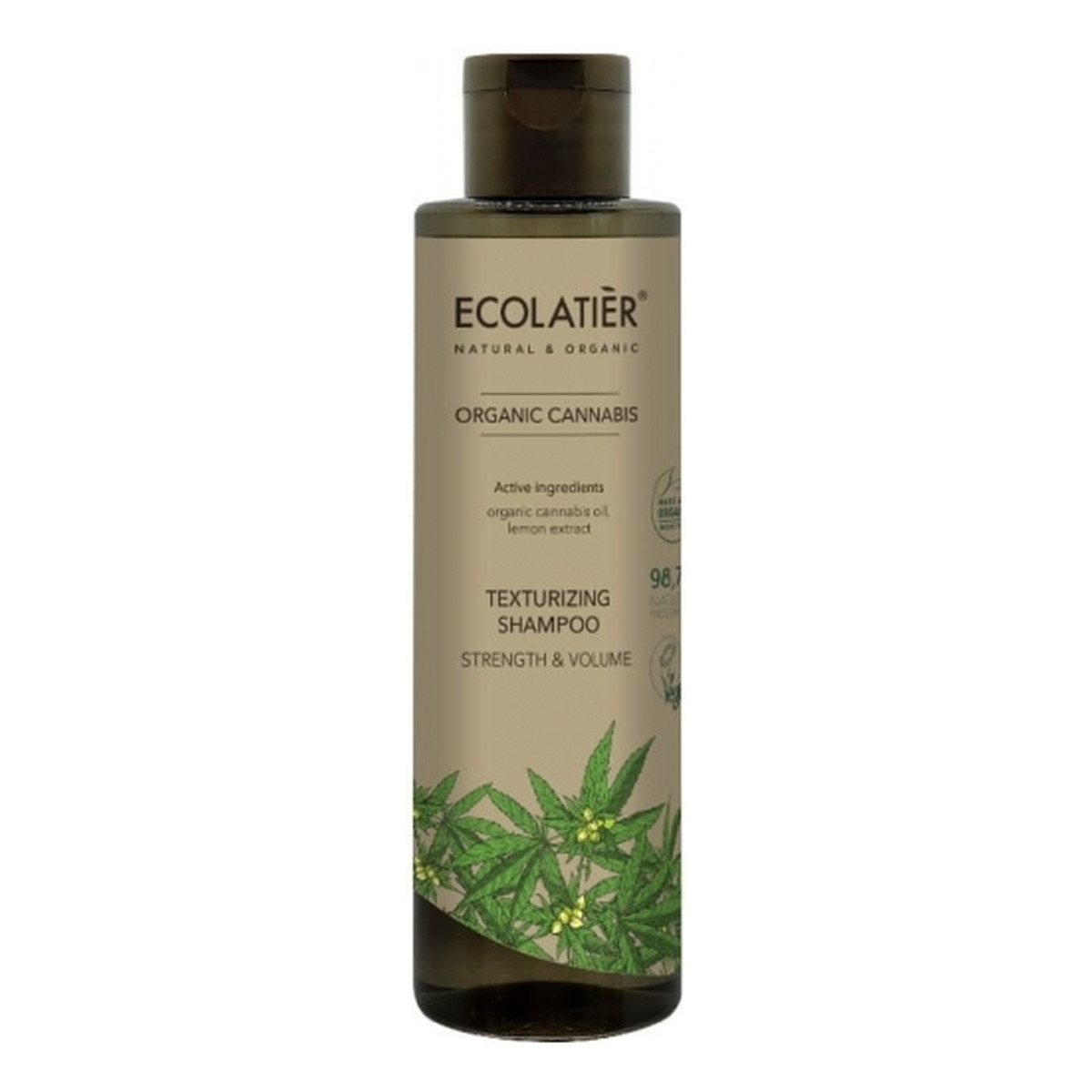 Ecolatier CANNABIS Teksturyzujący szampon do włosów Moc i Objętość 250ml