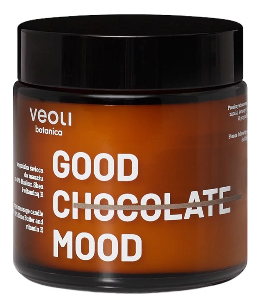 Good chocolate mood wegańska świeca do masażu z 40% masłem shea i witaminą e