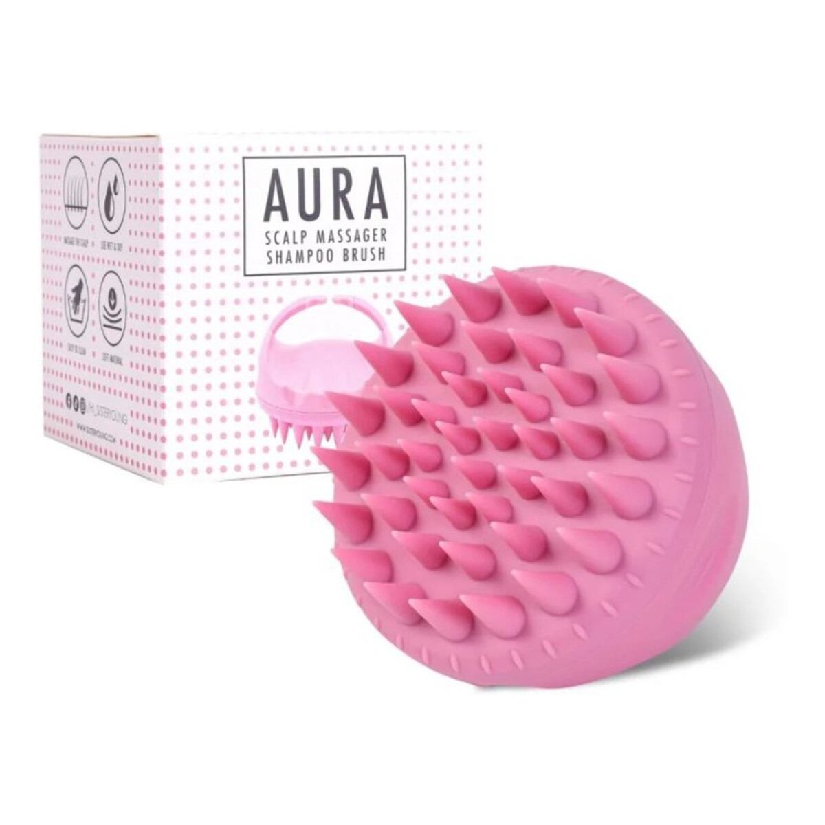 Sister Young Aura Scalp Szczotka do masażu i mycia głowy Pink