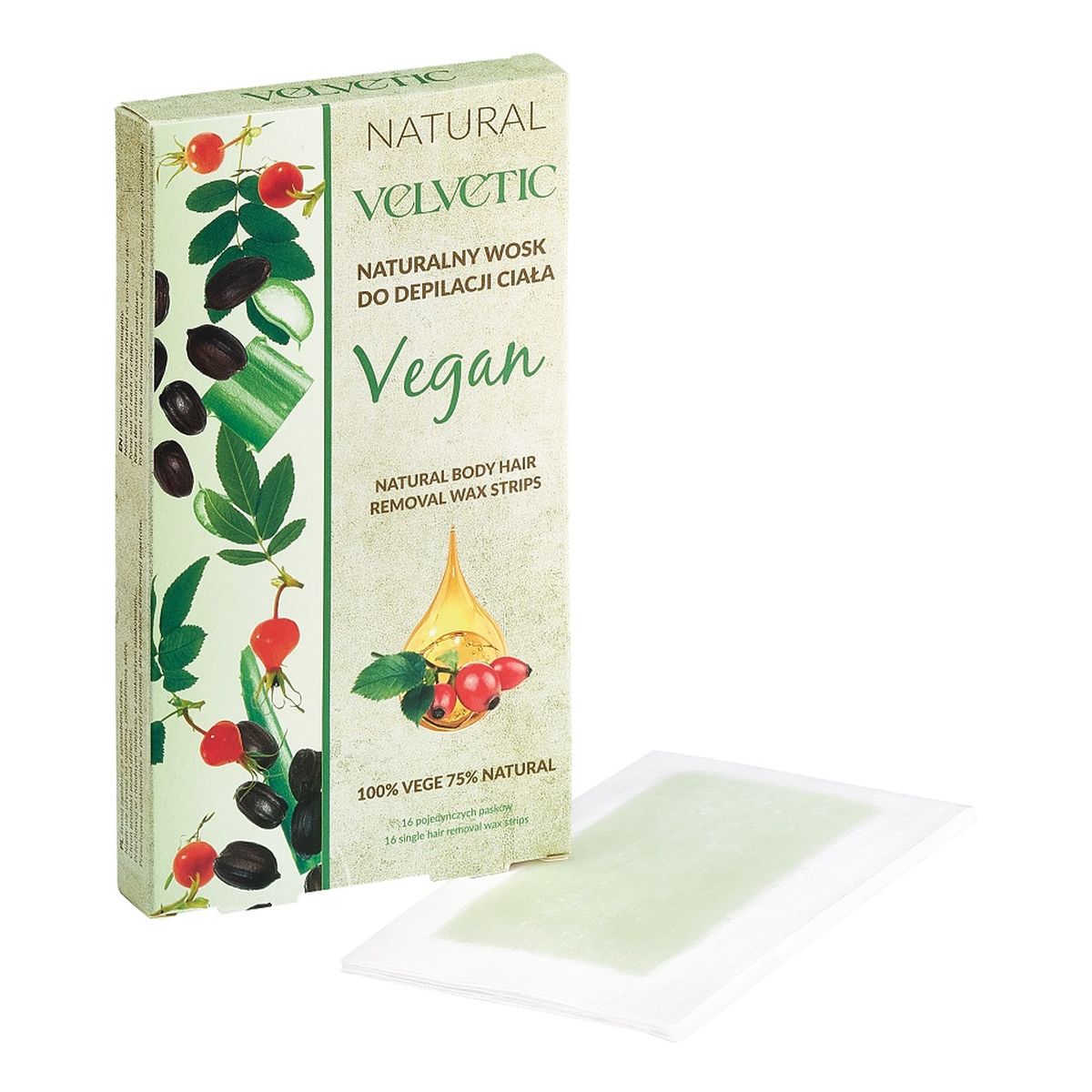 Velvetic Vegan naturalny wosk do depilacji ciała 16szt.