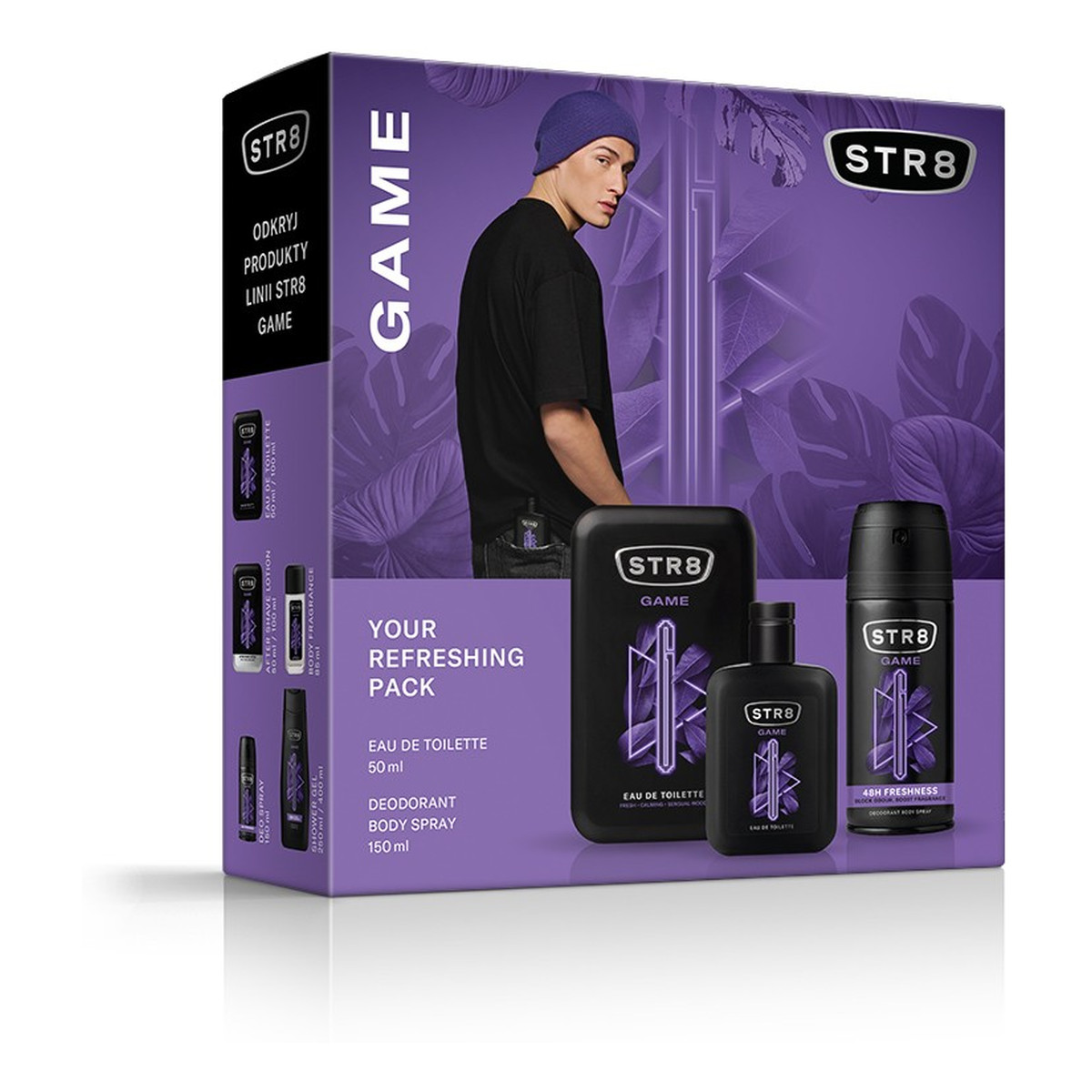 STR8 STR 8 Zestaw prezentowy game (woda toaletowa 50ml+deo spray 150ml)