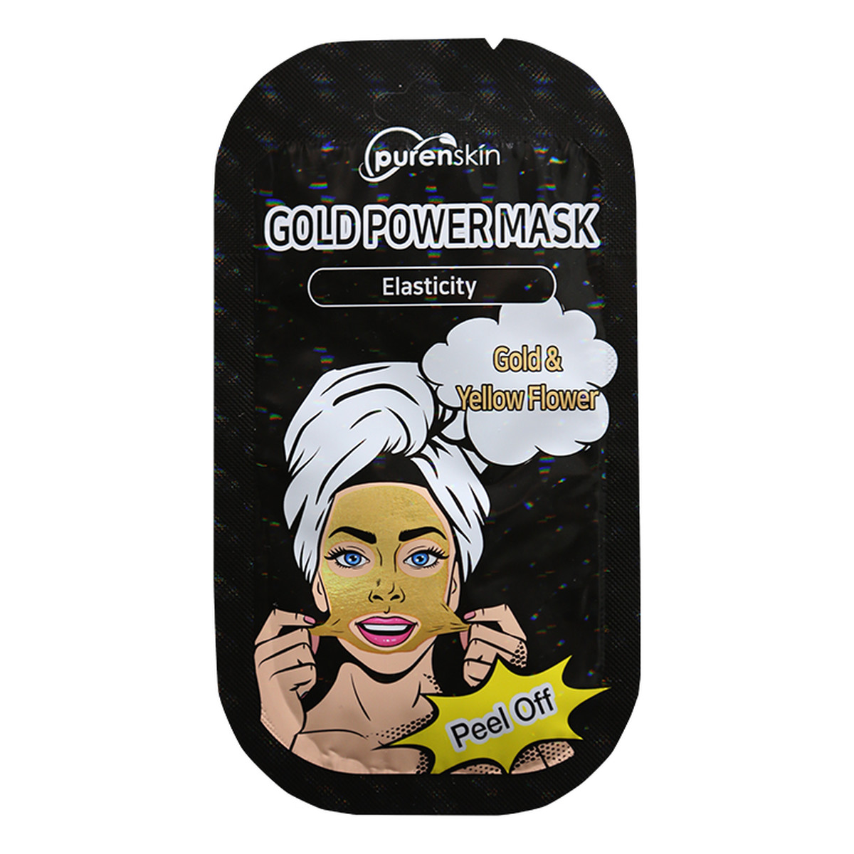 PurenSkin Gold Power Mask Ujędrniająca Maseczka Typu Peel-Off Gold&Yellow Flower 10g