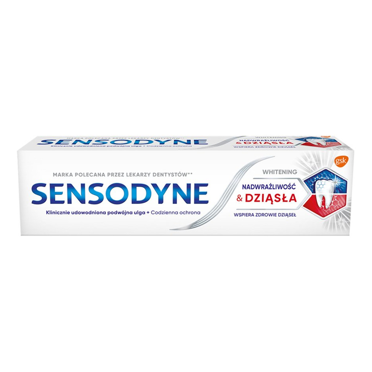 Sensodyne Nadwrażliwość & dziąsła whitening pasta do zębów z fluorkiem 75ml