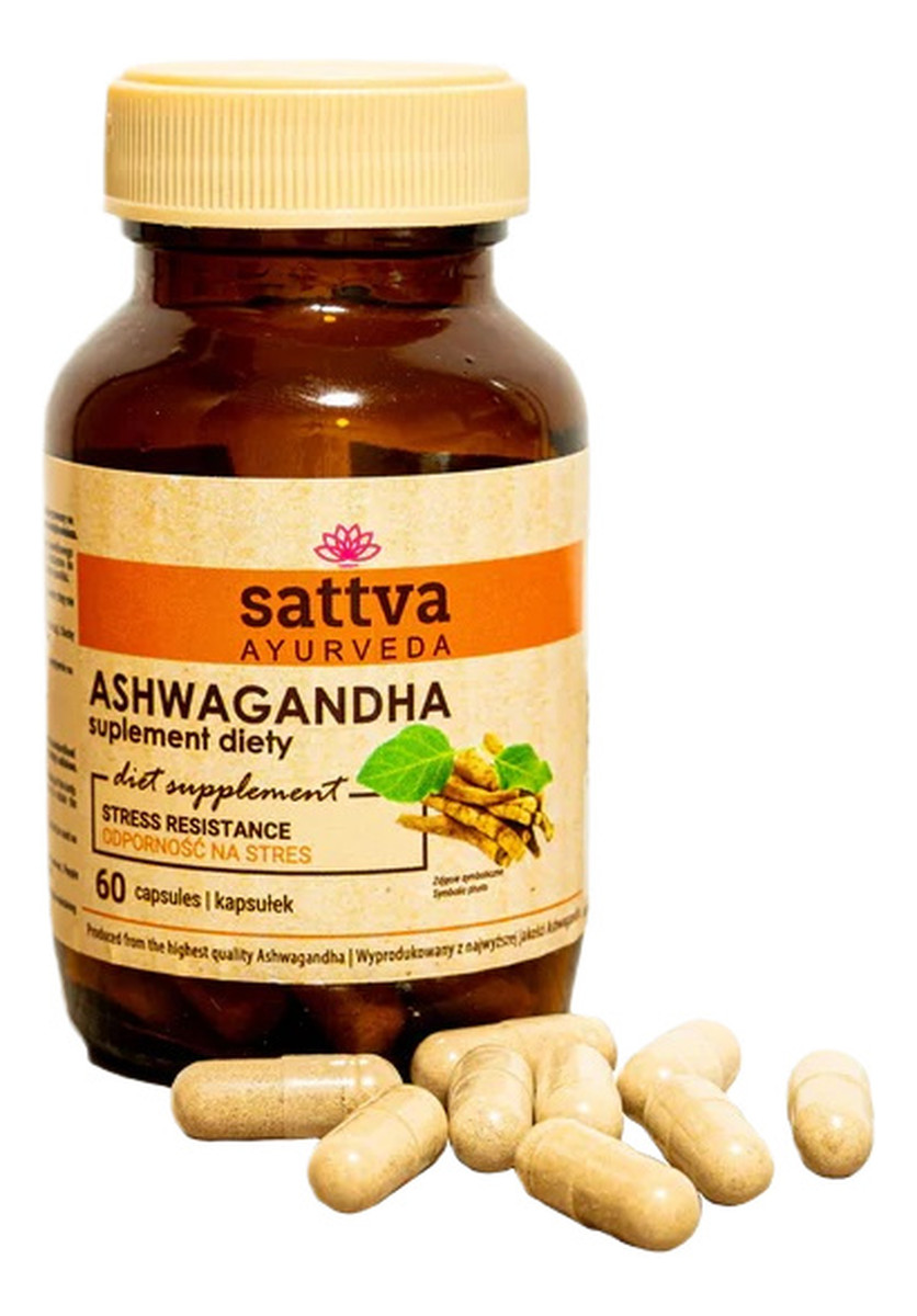 Ashwagandha suplement diety 60 kapsułek