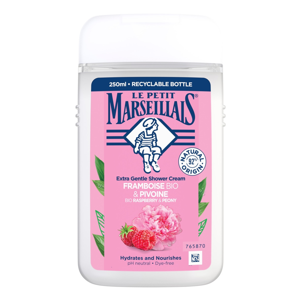 Le Petit Marseillais Kremowy Żel pod prysznic malina & piwonia 250ml