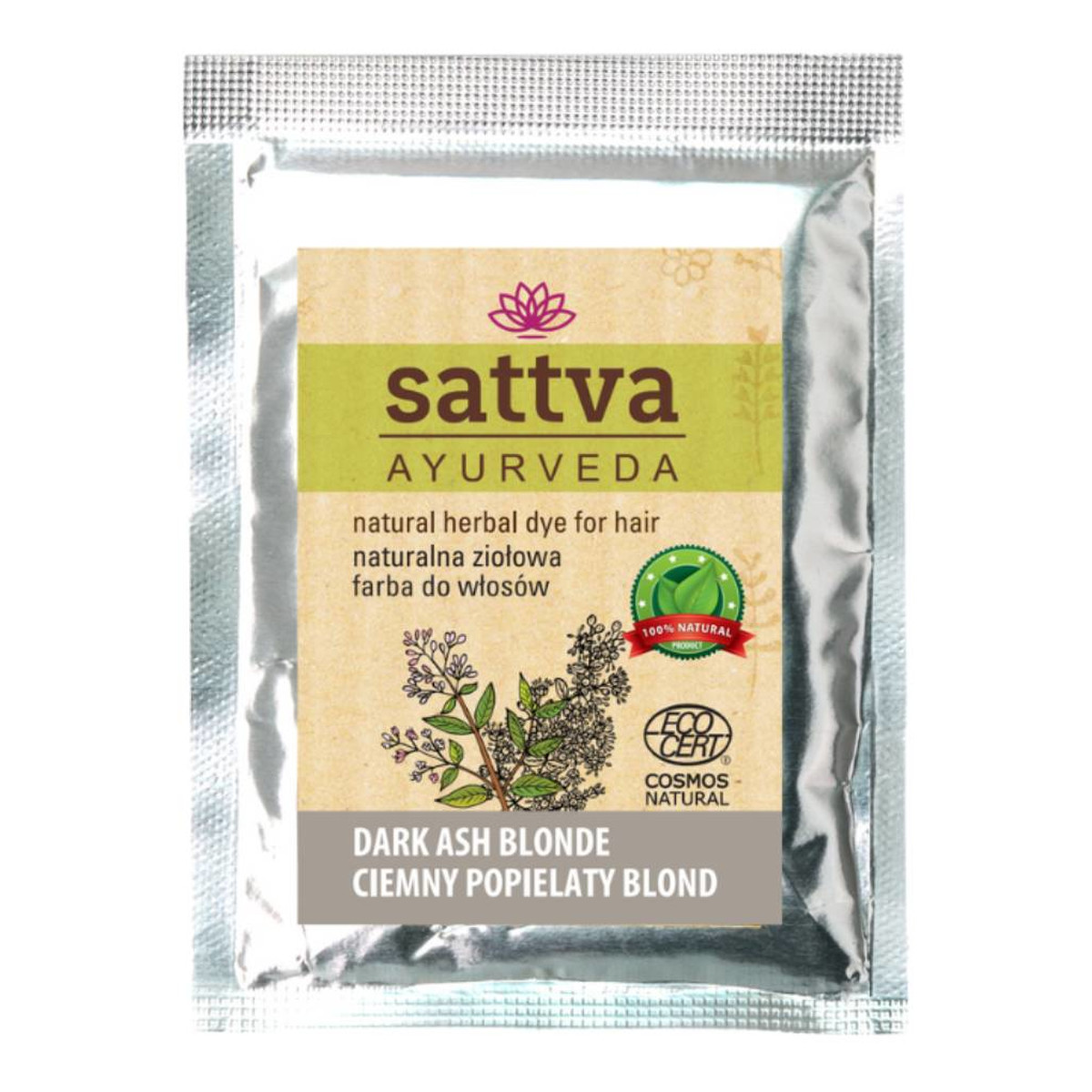 Sattva Natural Herbal Dye for Hair naturalna ziołowa farba do włosów 10g