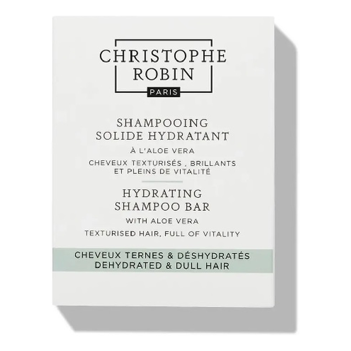 Christophe Robin Hydrating Shampoo Bar With Aloe Vera Delikatnie oczyszczający szampon w kostce do włosów i ciała 100g