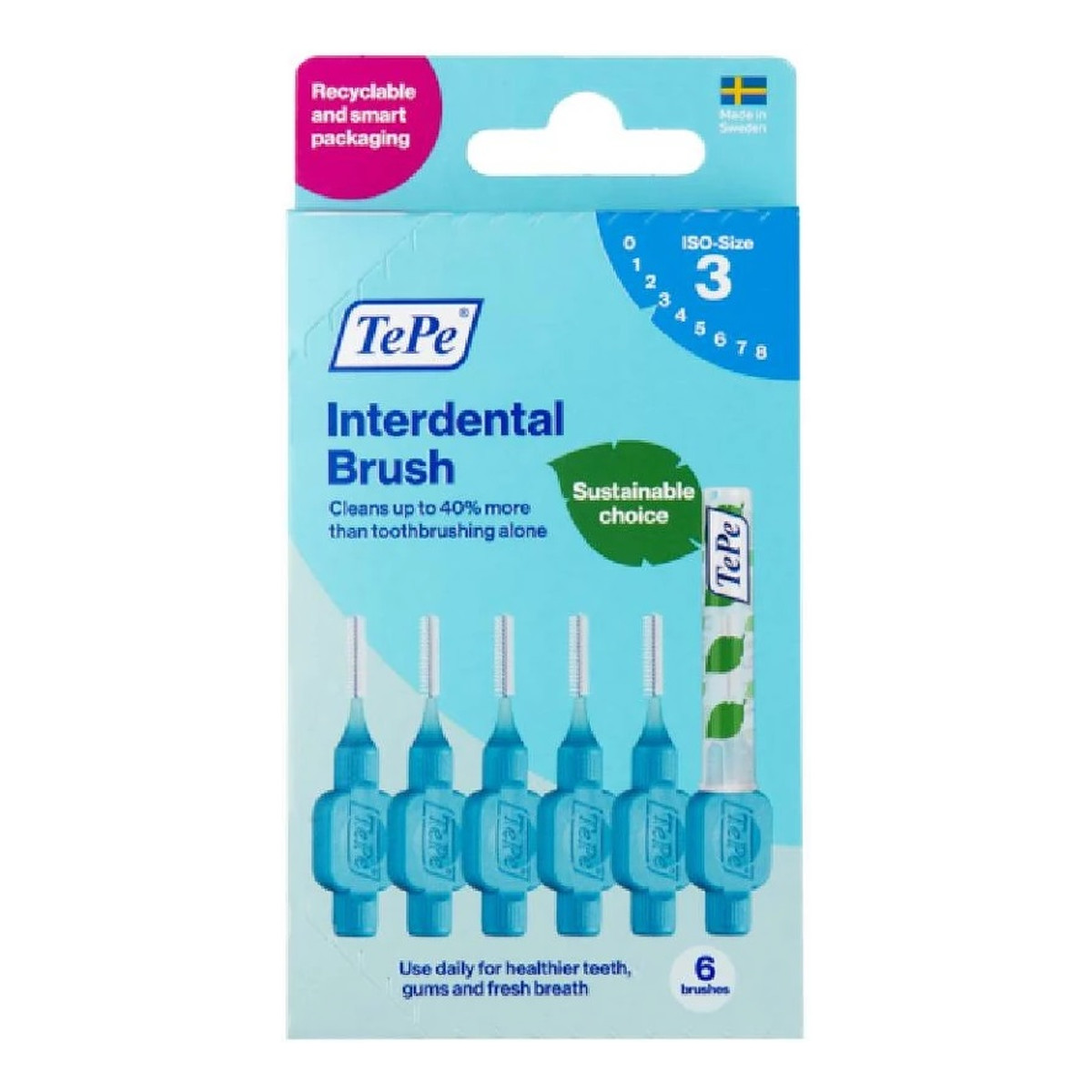 Tepe Original szczoteczki międzyzębowe 0.6mm niebieskie 6szt