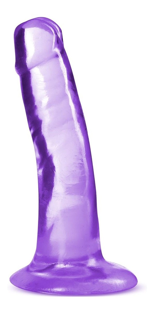 B yours plus hard n' happy transparentne dildo z przyssawką purple