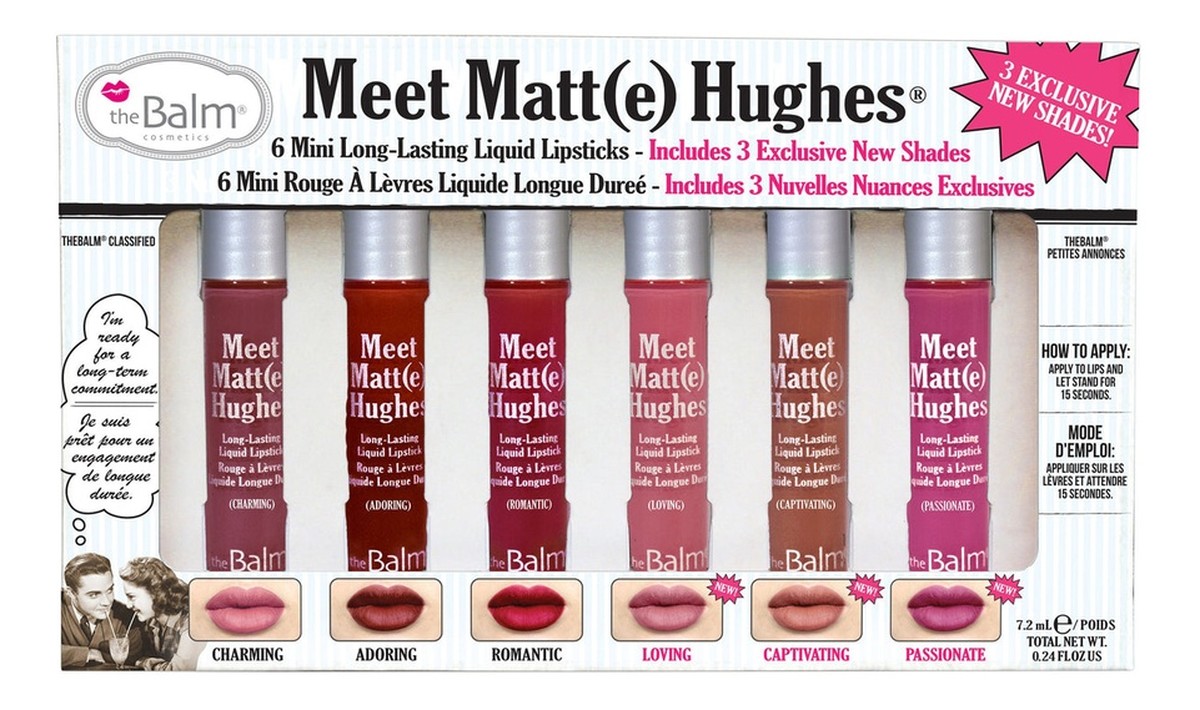 Zestaw Mini pomadek do ust Matte Hughes Long Lasting Liquid Lipstick