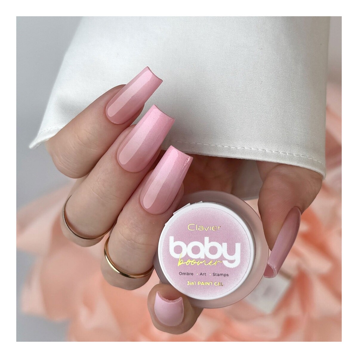 Clavier Baby Boomer Ombre żel do paznokci 3w1 3g
