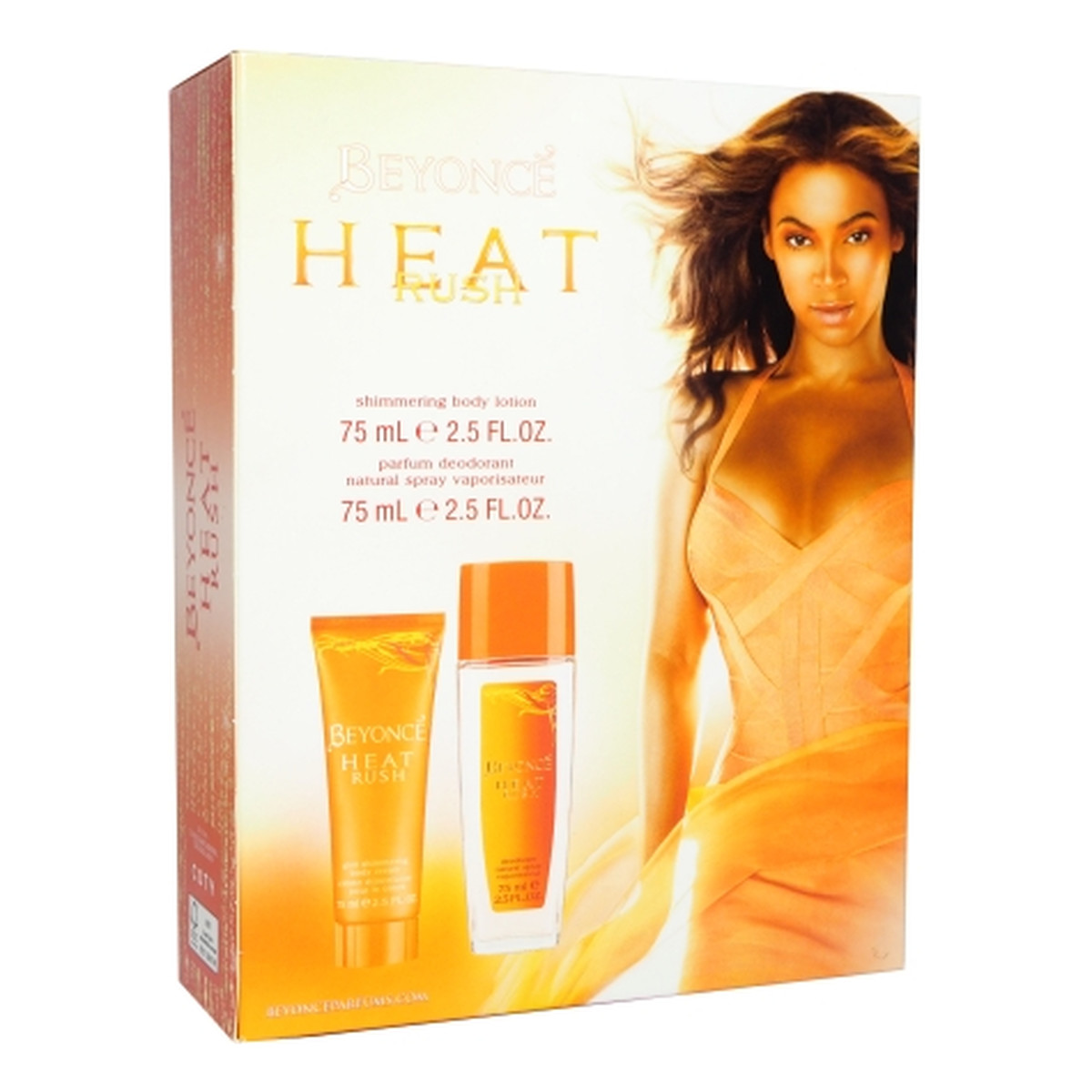 Beyonce Heat Rush Zestaw dezodorant spray glass 75ml + balsam do ciała 75ml