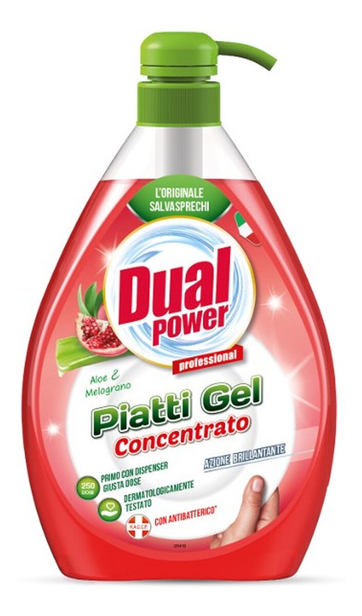 Płyn do mycia naczyń o konsystencji żelu ALOES I GRANAT z pompką