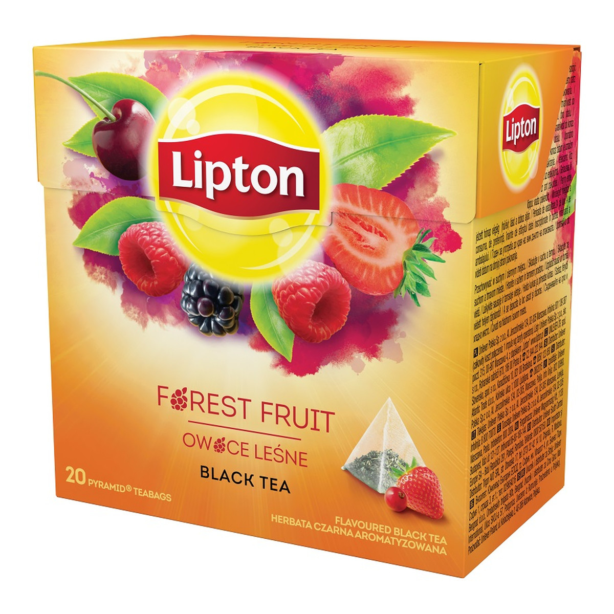 Lipton Black Tea herbata czarna aromatyzowana Owoce Leśne 20 piramidek 34g