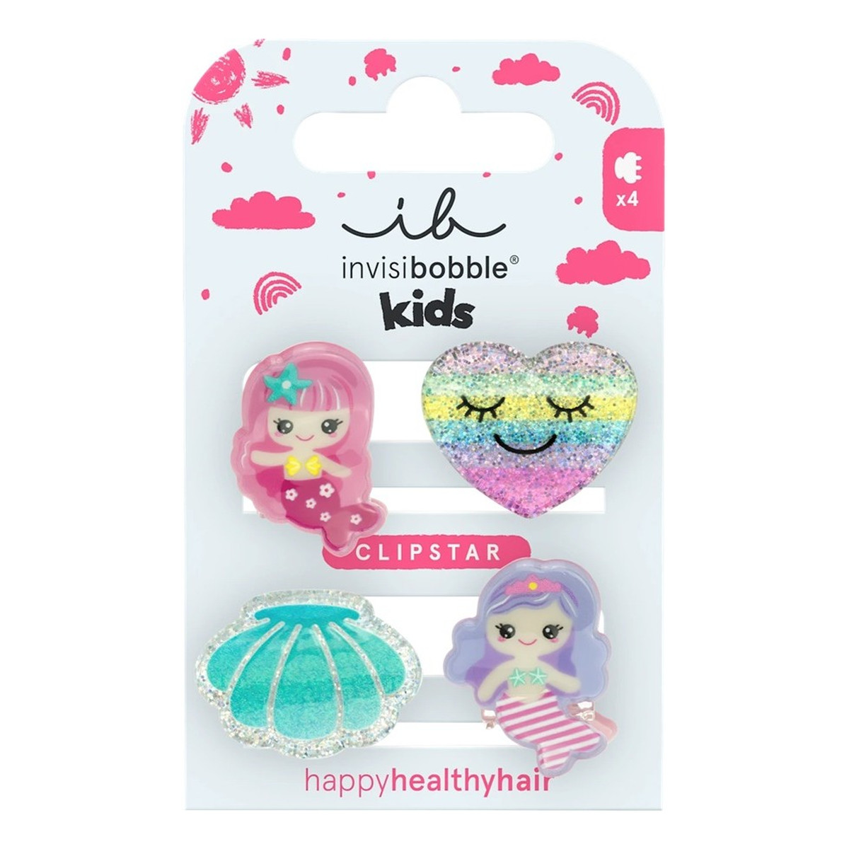 Invisibobble Clipstar Kids zestaw mini klamer do włosów Mermaid Dreams 4szt.