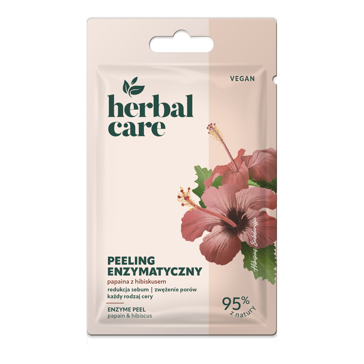 Farmona Herbal Care Vegan Peeling do twarzy enzymatyczny Papaina Hibiskus 7g