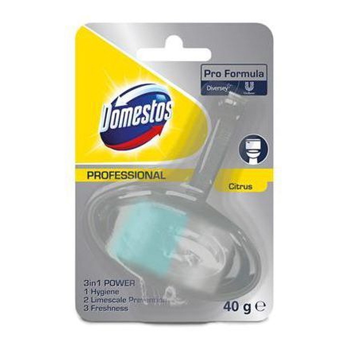 Domestos Diversey Citrus Kostka toaletowa w koszyku 40g