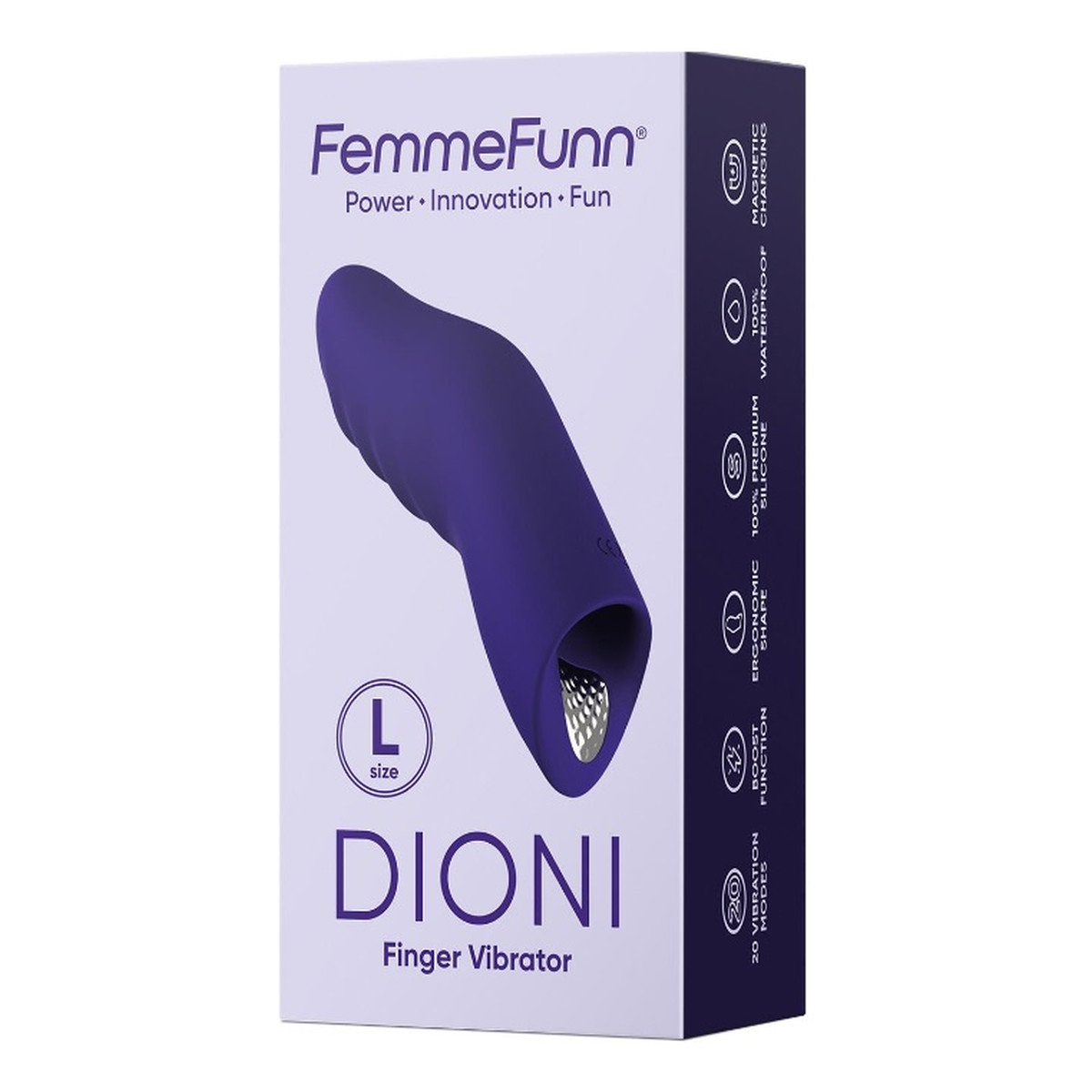 FemmeFunn Dioni large wibrator na palec dark purple