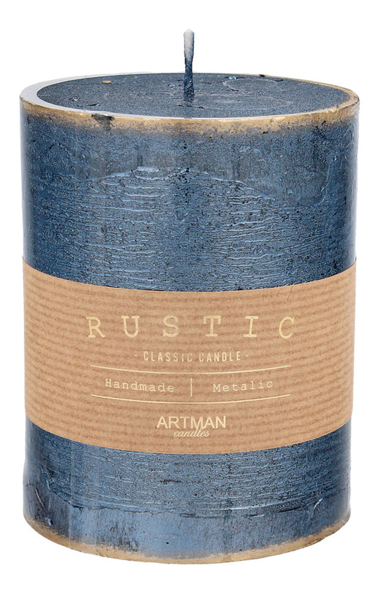 Świeca ozdobna Rustic Patynowany - walec średni