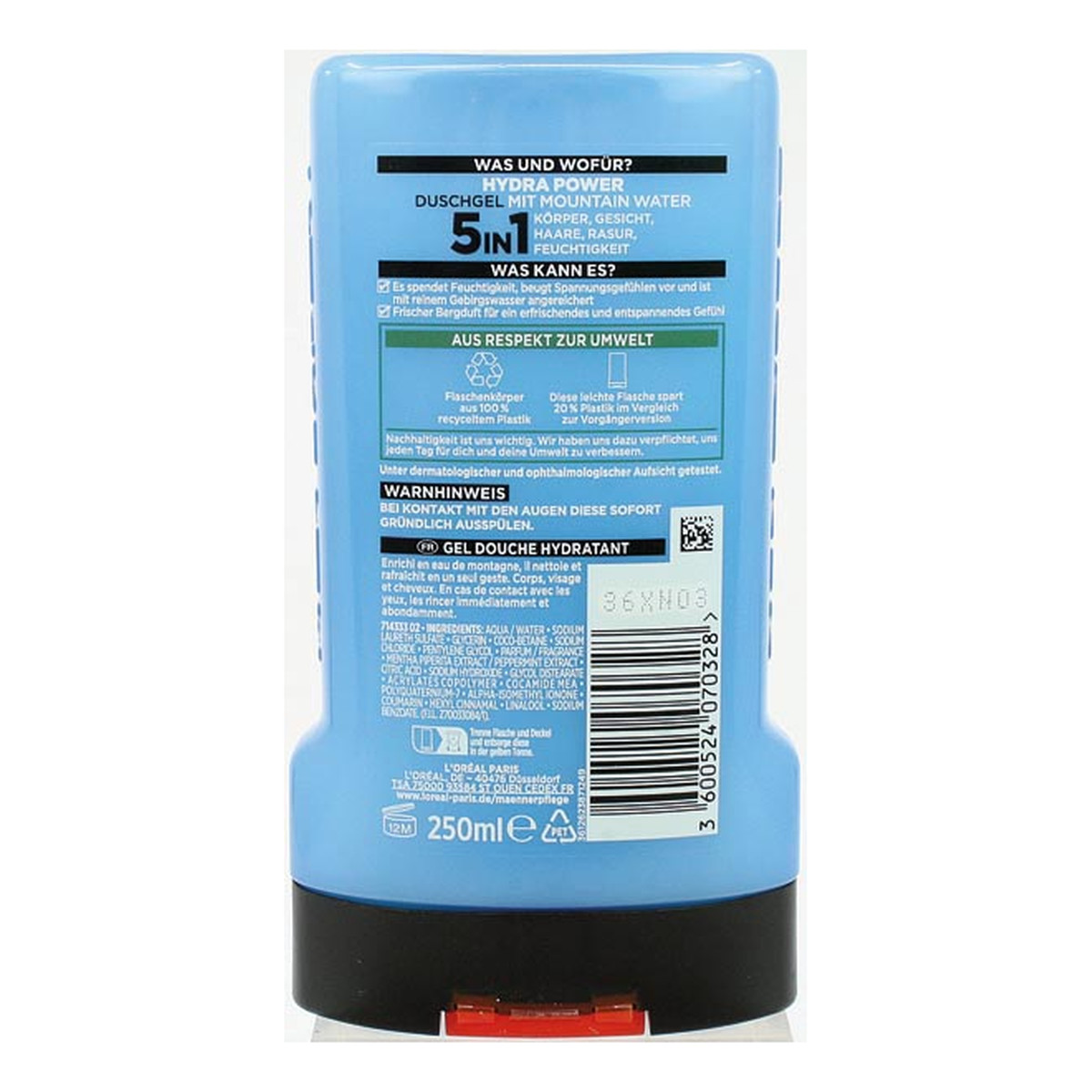 Loreal MEN EXPERT Hydra Power Żel pod prysznic 250ml