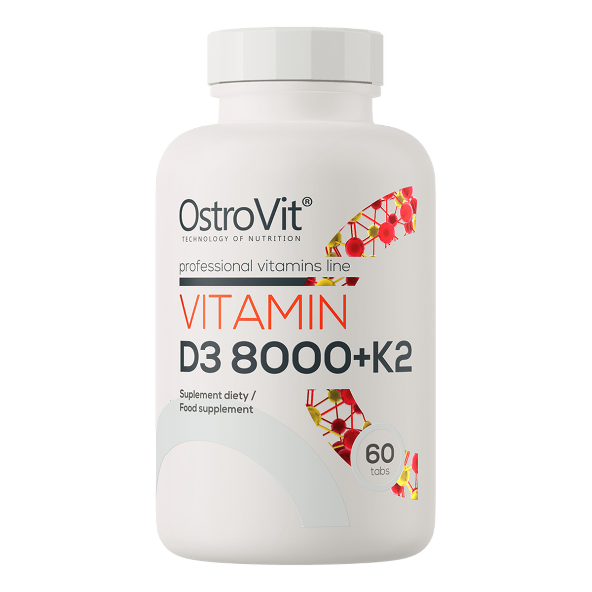 OstroVit Witamina D3 8000 IU + K2 60 tabletek 17g