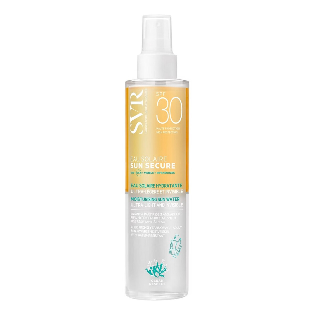 SVR Sun Secure Eau Solaire SPF30 odświeżająca Woda w sprayu 200ml