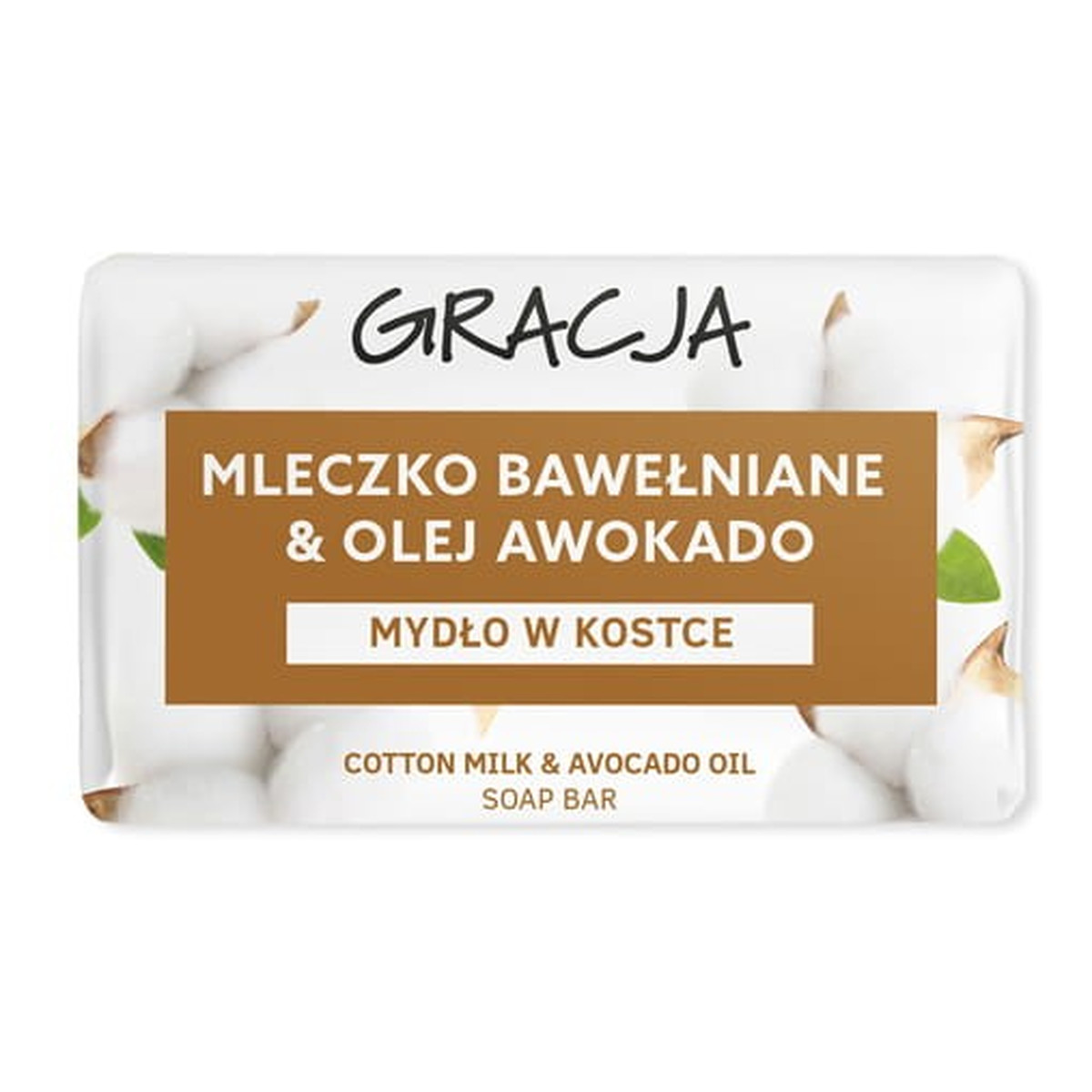 Miraculum GRACJA Mydło w kostce-mleczko bawełniane & olej awokado 90g