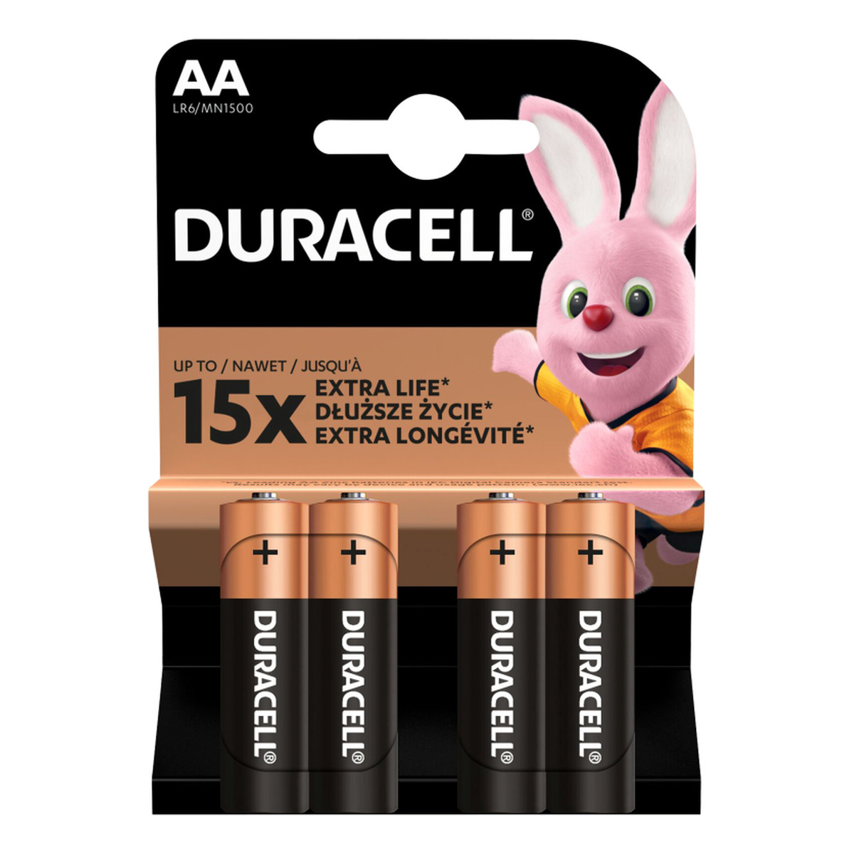 Duracell ALKALINE BASIC EXTRA LIFE BATERIA AA LR6/MN1500 (4)