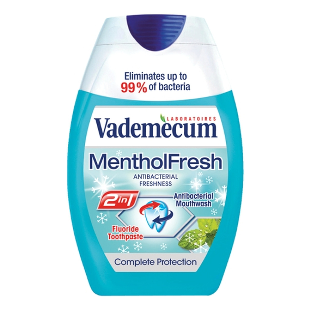 Vademecum 2in1 toothpaste&mouthwash mentol fresh pasta do zębów i płyn do płukania jamy ustnej 75ml