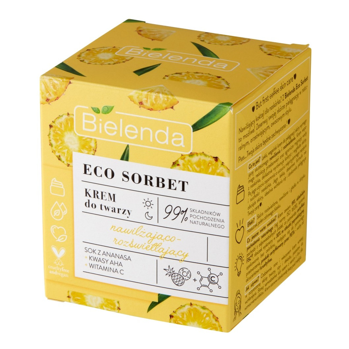 Bielenda Eco Sorbet Ananas Krem nawilżająco-rozświetlający na dzień i noc 50ml