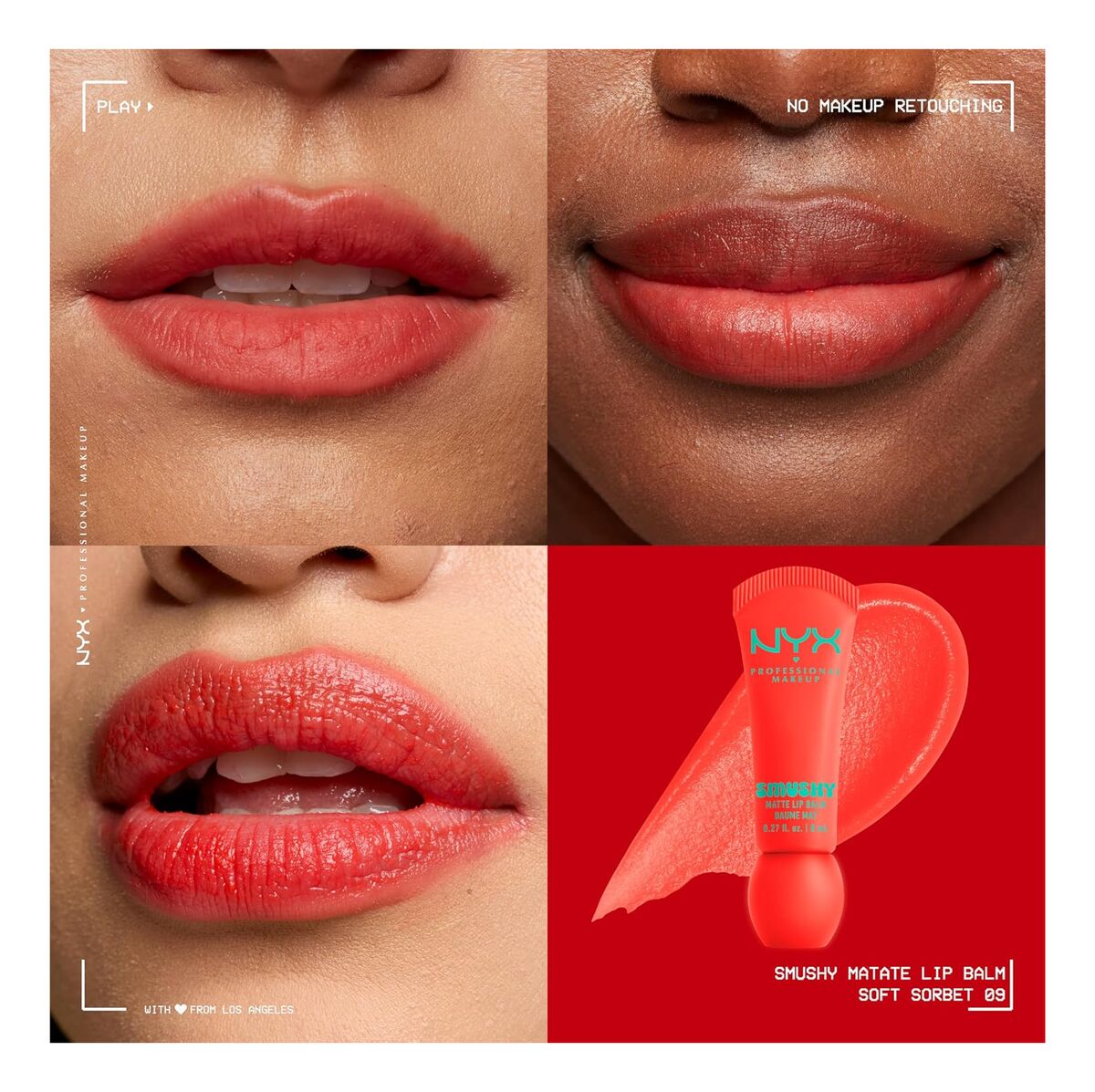 Nawilżająco-matujący balsam do ust z pigmentem