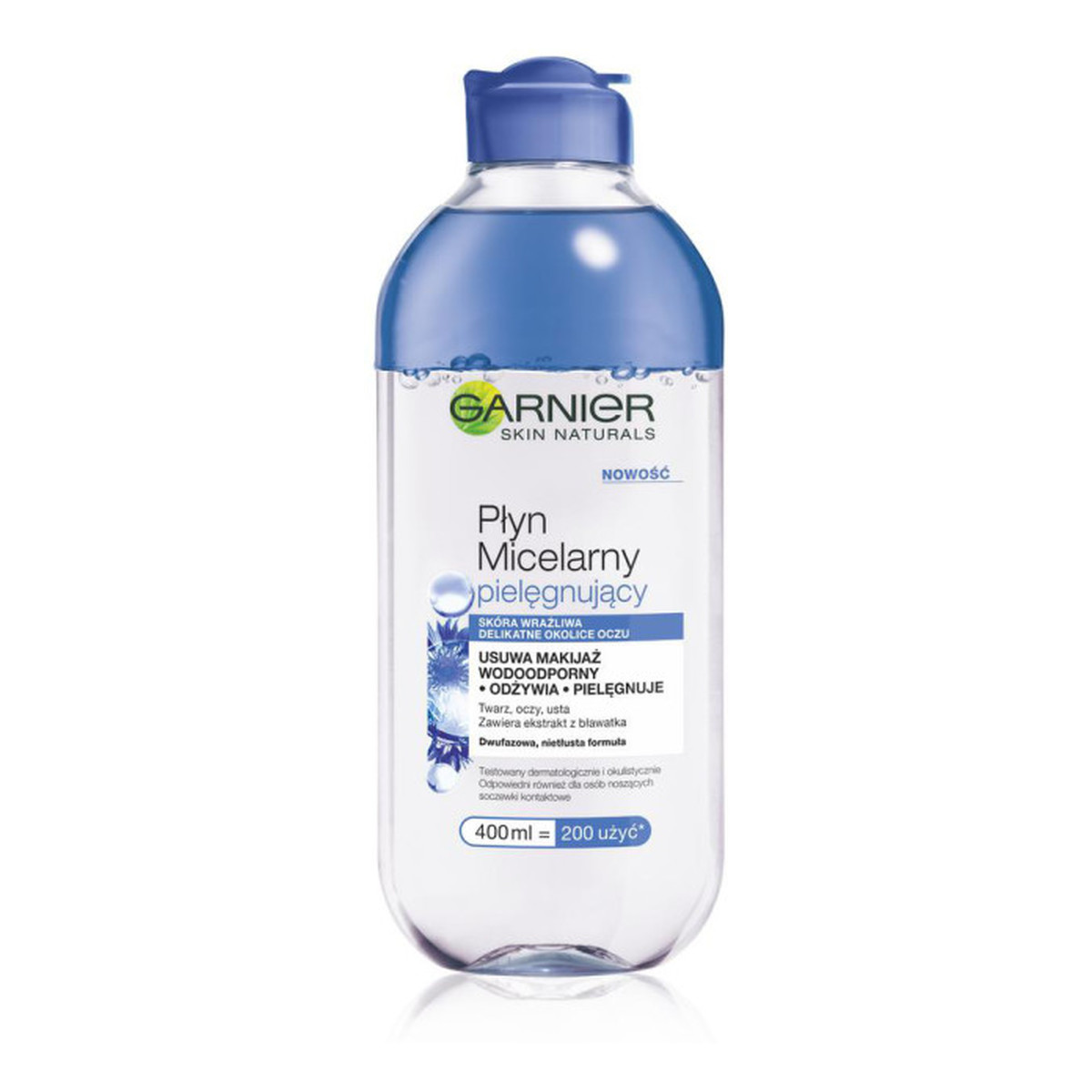 Garnier Skin Naturals Płyn micelarny pielęgnujący dwufazowy z bławatkiem 400ml