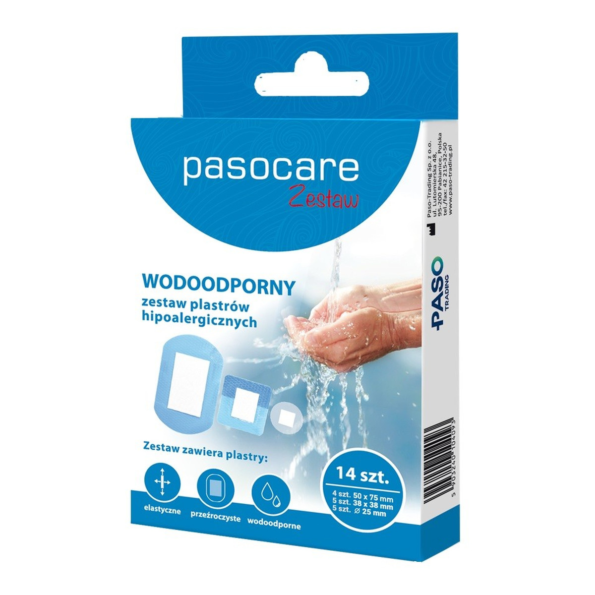 Pasocare Plaster zestaw wodoodporny 14szt