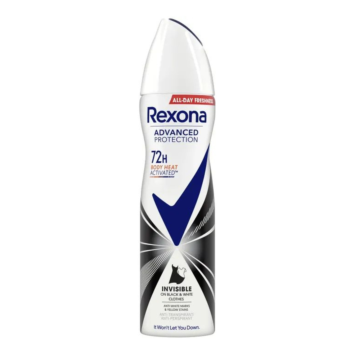 Rexona Advenced Invisible Black&White Antyperspirannt dla kobiet w sprayu 150ml