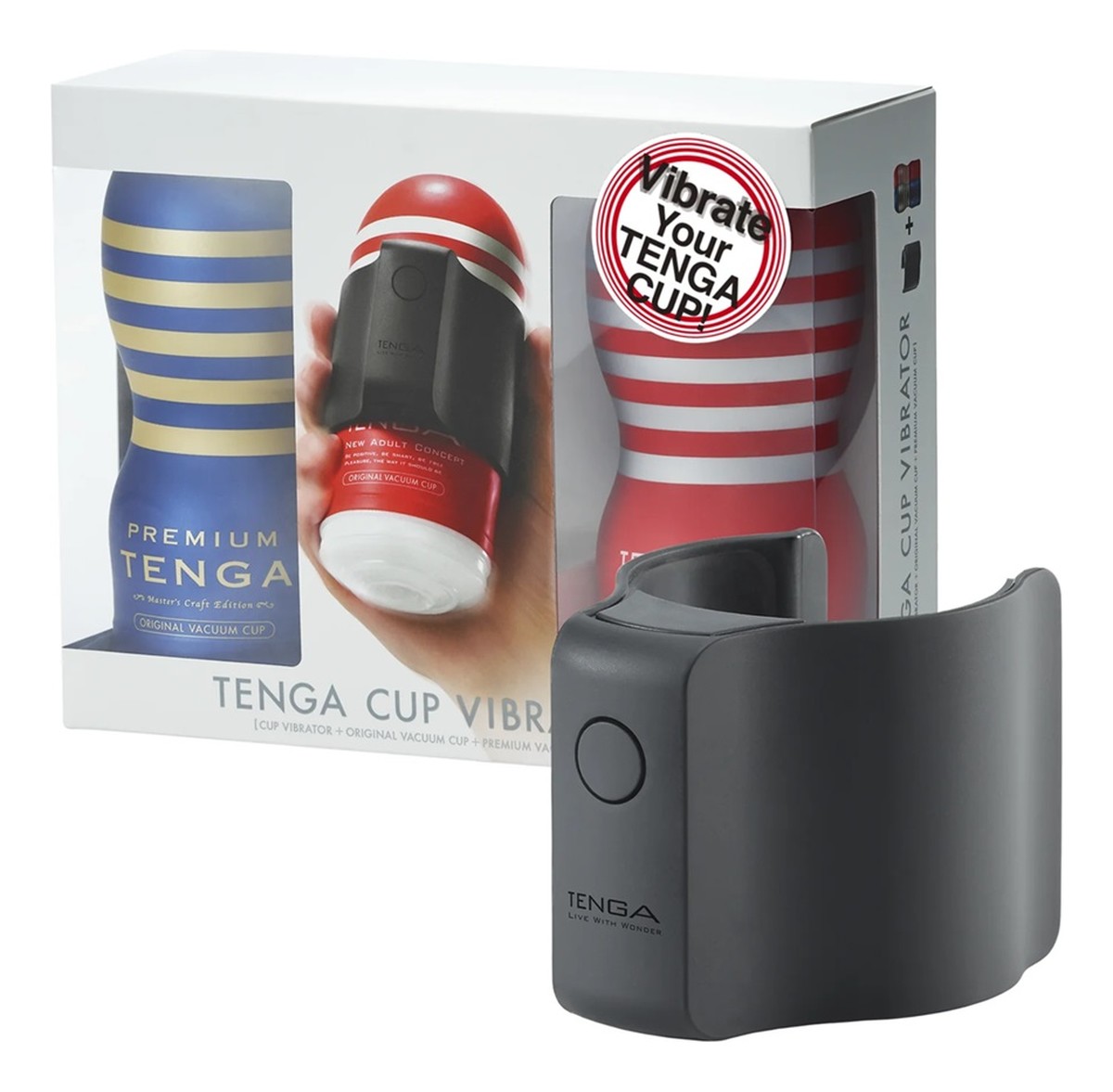 Zestaw cup vibrator wibrator kubkowy + original vacuum cup jednorazowy masturbator + premium vacuum cup jednorazowy masturbator