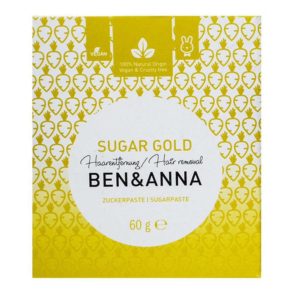 Ben&Anna Sugar Gold cukrowa pasta do depilacji 60g