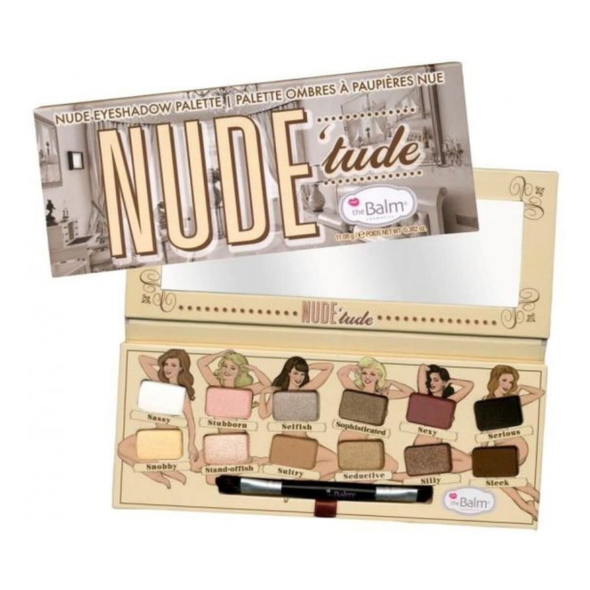 the Balm Palette Nude Tude 12 shades Paleta 12 cieni do powiek 11g