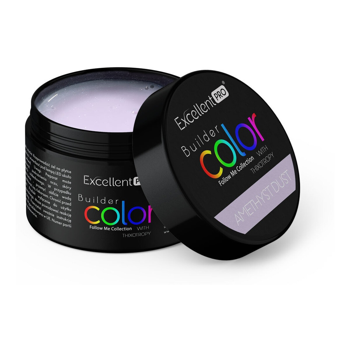 Excellent PRO Builder Color With Thixotropy Żel budujący amethyst dust 15g