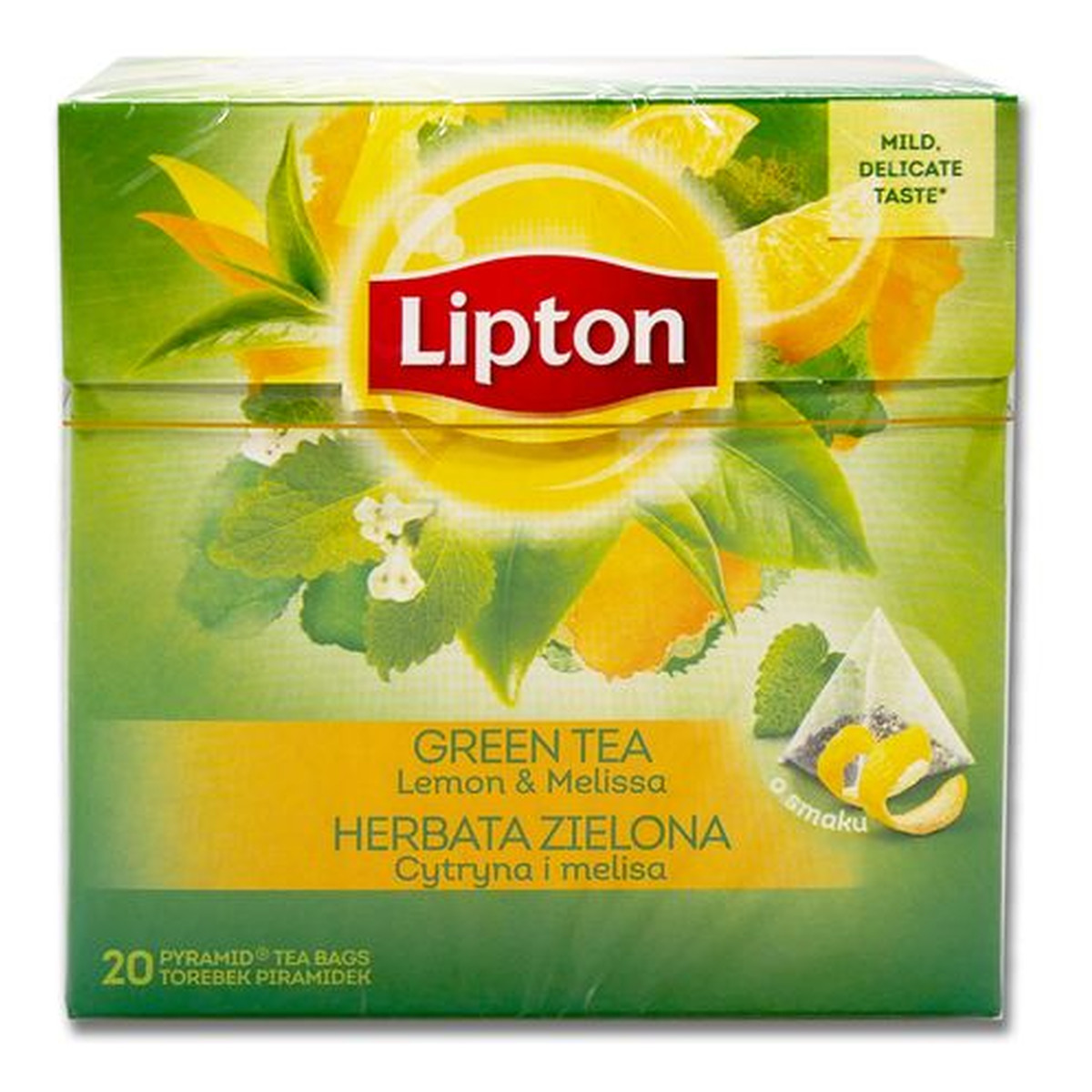 Lipton Green Tea herbata zielona Cytryna i Melisa 20 torebek 32g