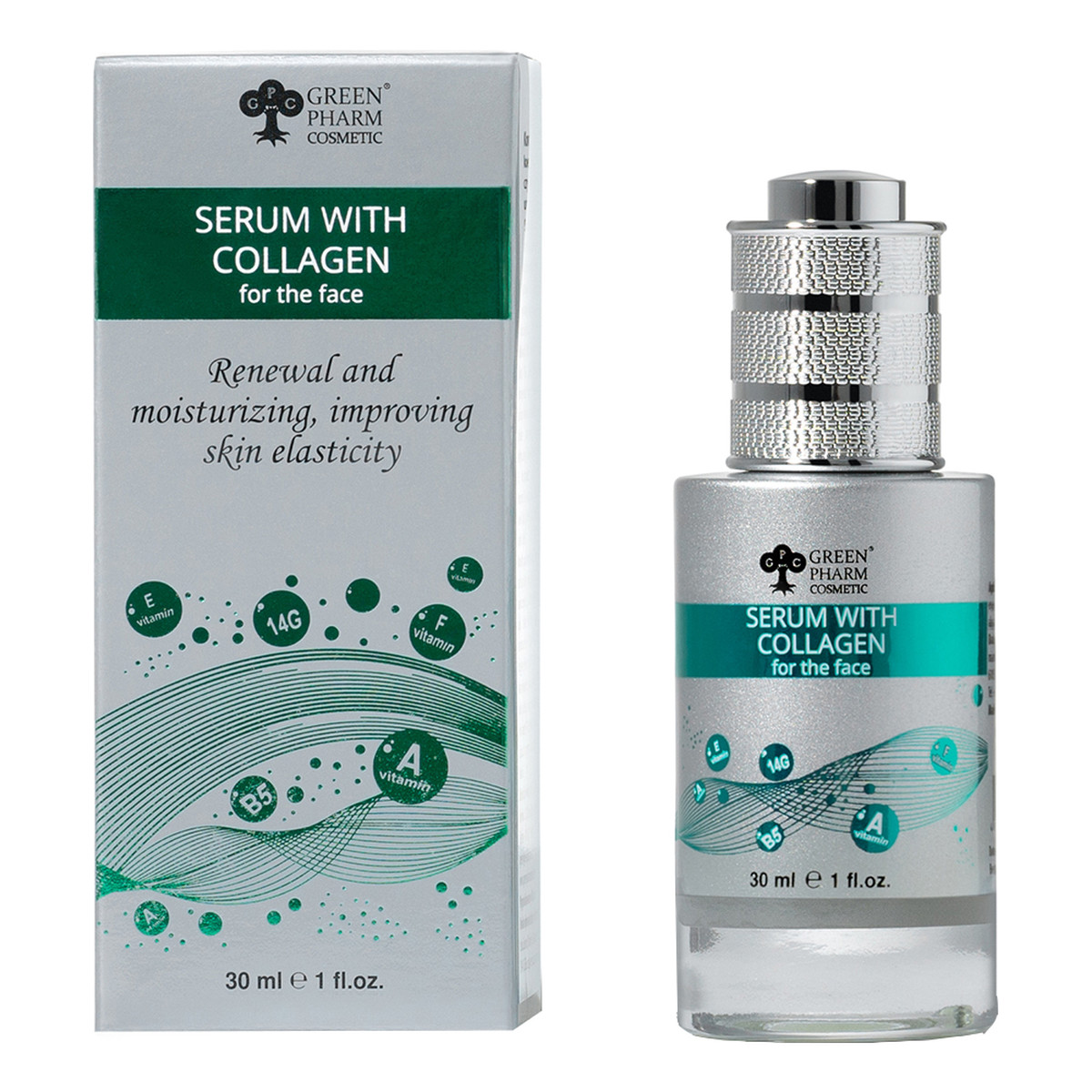 Green Pharm Cosmetics Serum do twarzy z kolagenem 30ml