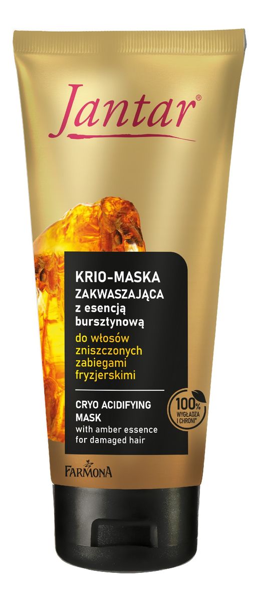 krio-maska zakwaszająca z esencją bursztynową-do włosów zniszczonych zabiegami fryzjerskimi